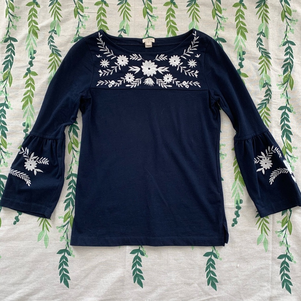 J. Crew embroidered shirt